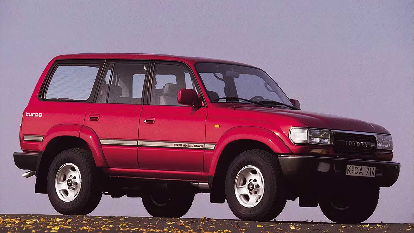 Red 1990-1997 Toyota Land Cruiser Side Right Exterior Shot