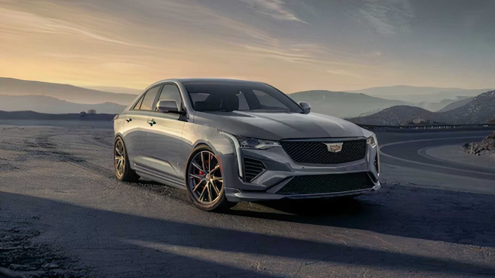 Front 3/4 shot of a 2024 Cadillac CT4-V