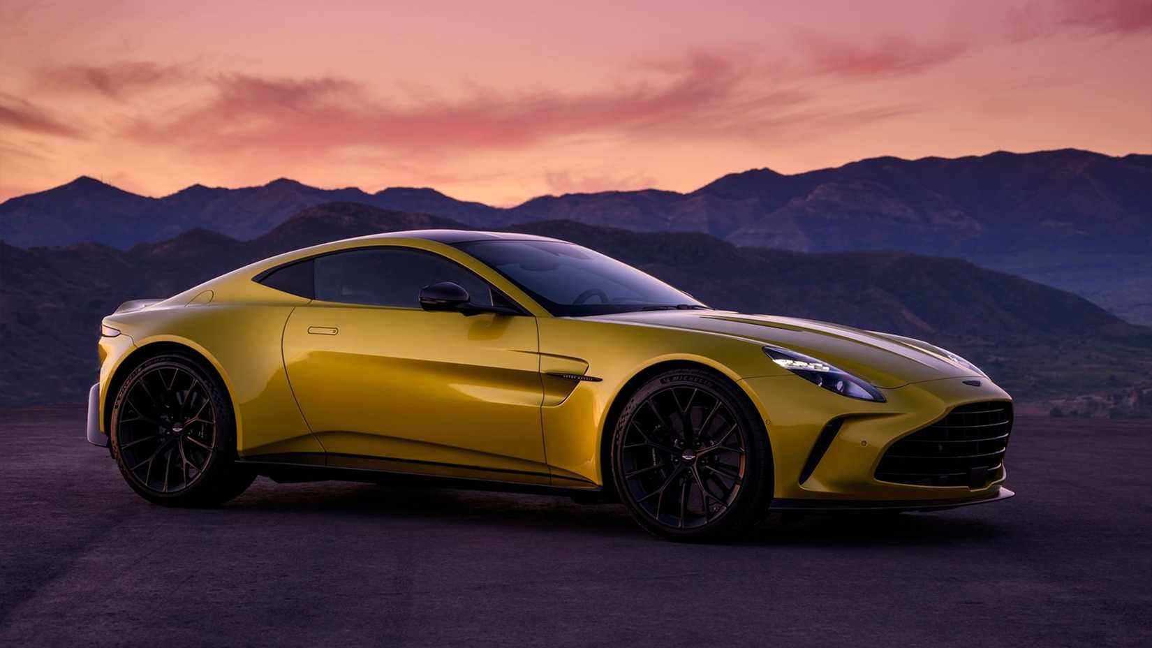 2025 yellow Aston Martin Vantage