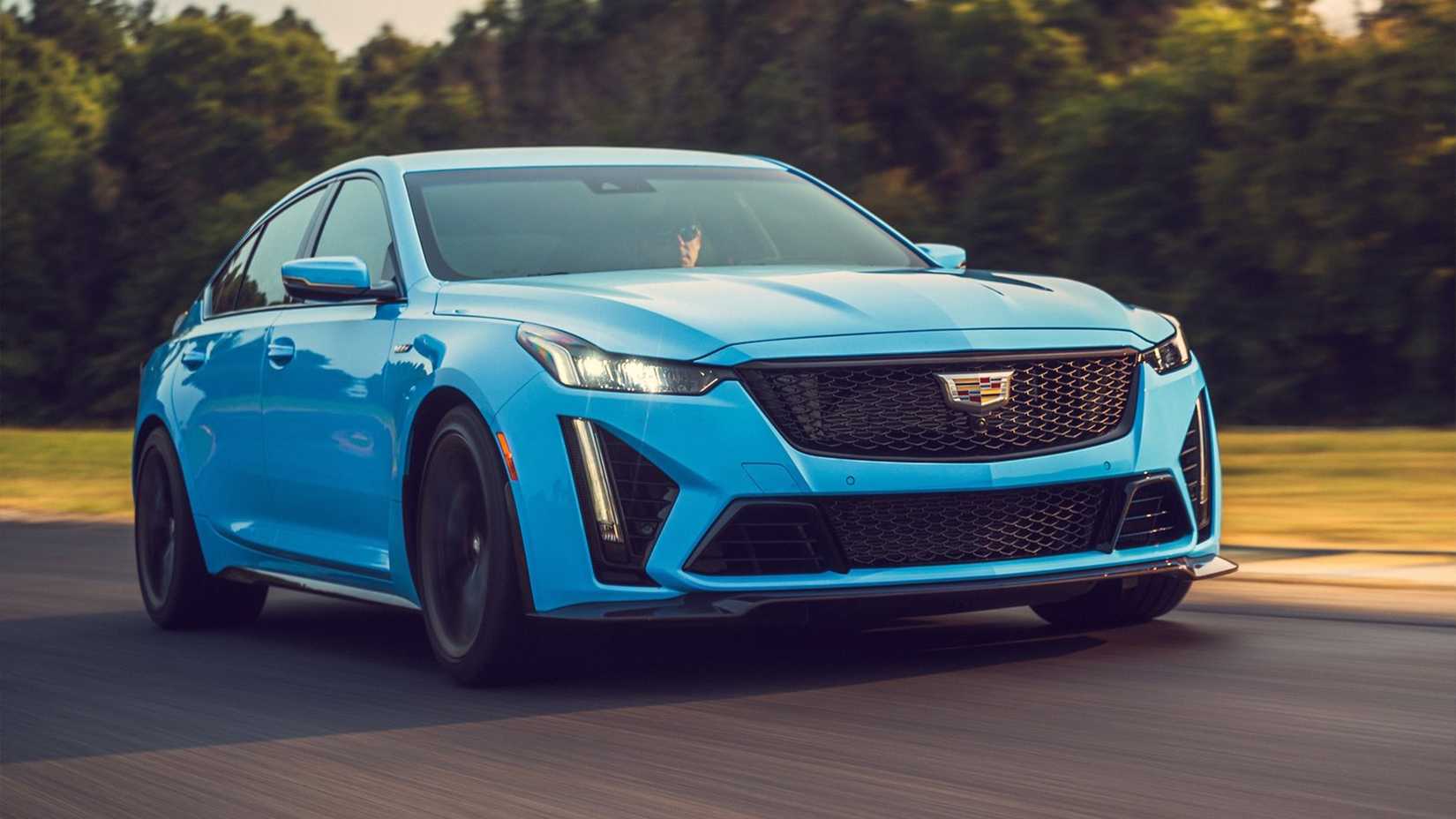 Front 3/4 view of the 2022 Cadillac CT5 V Blackwing.