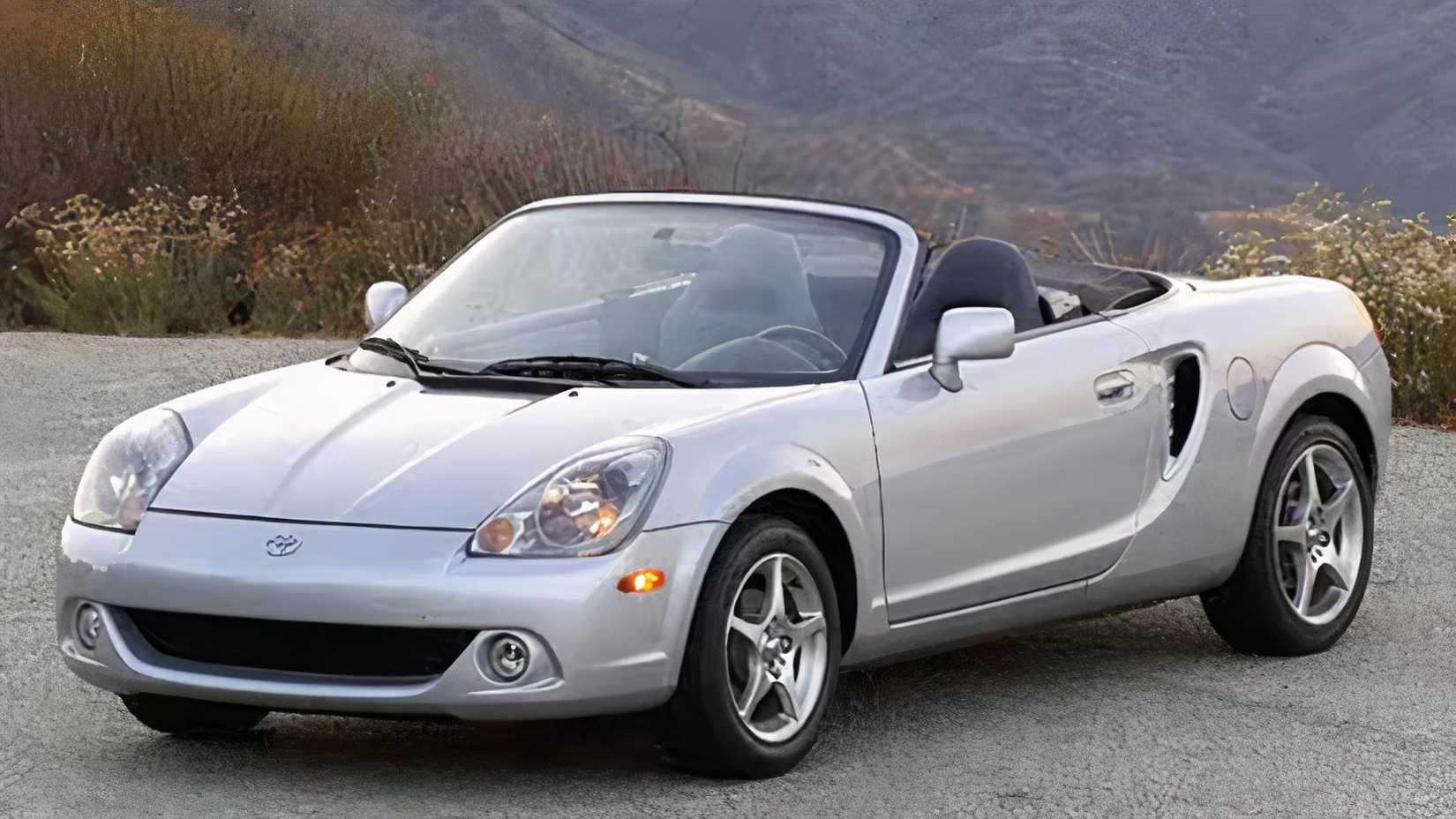 2005 Toyota MR2 Spyder front 3/4 shot parked on the road