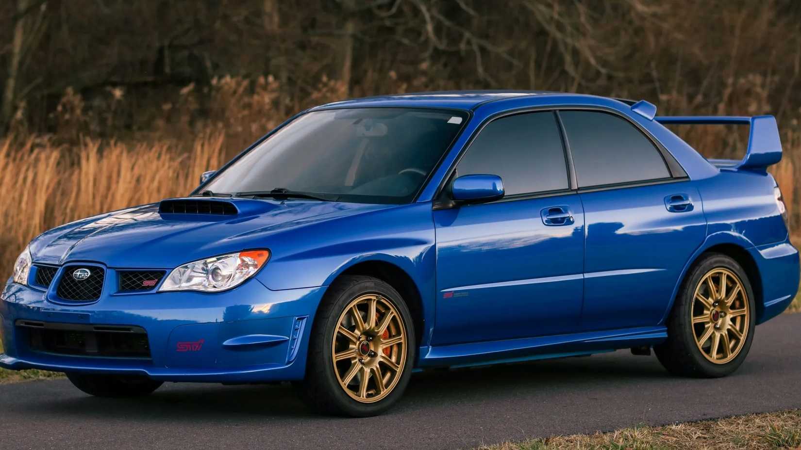 Blue 2007 Subaru Impreza WRX STi