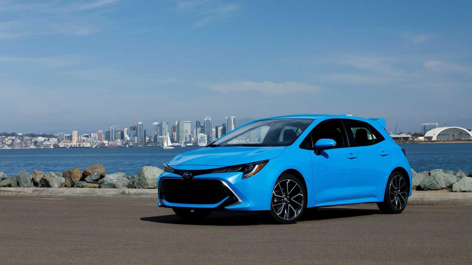 2021 Toyota Corolla Hatchback parked near a waterbody