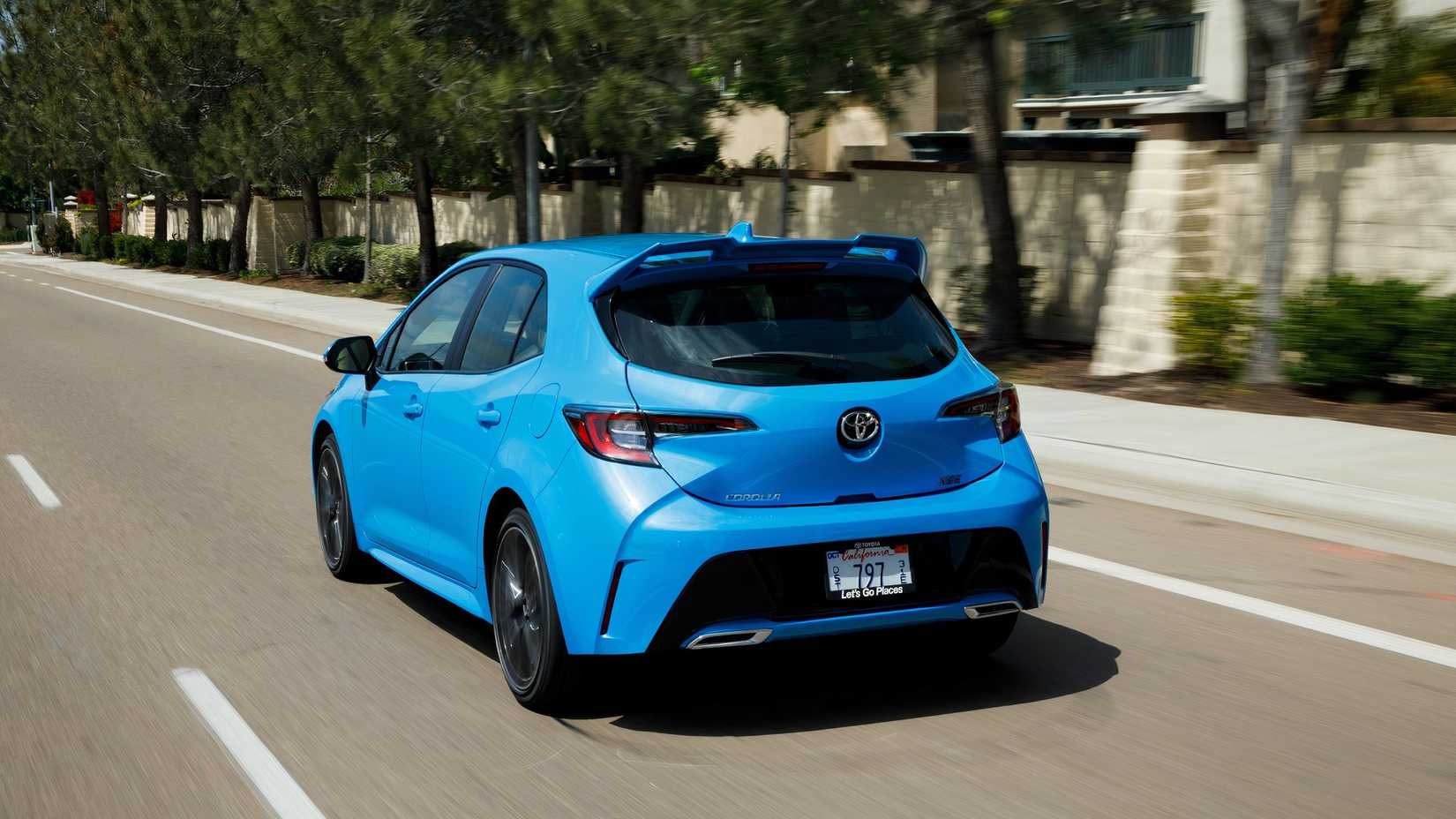 2021 Toyota Corolla Hatchback driving on a highway