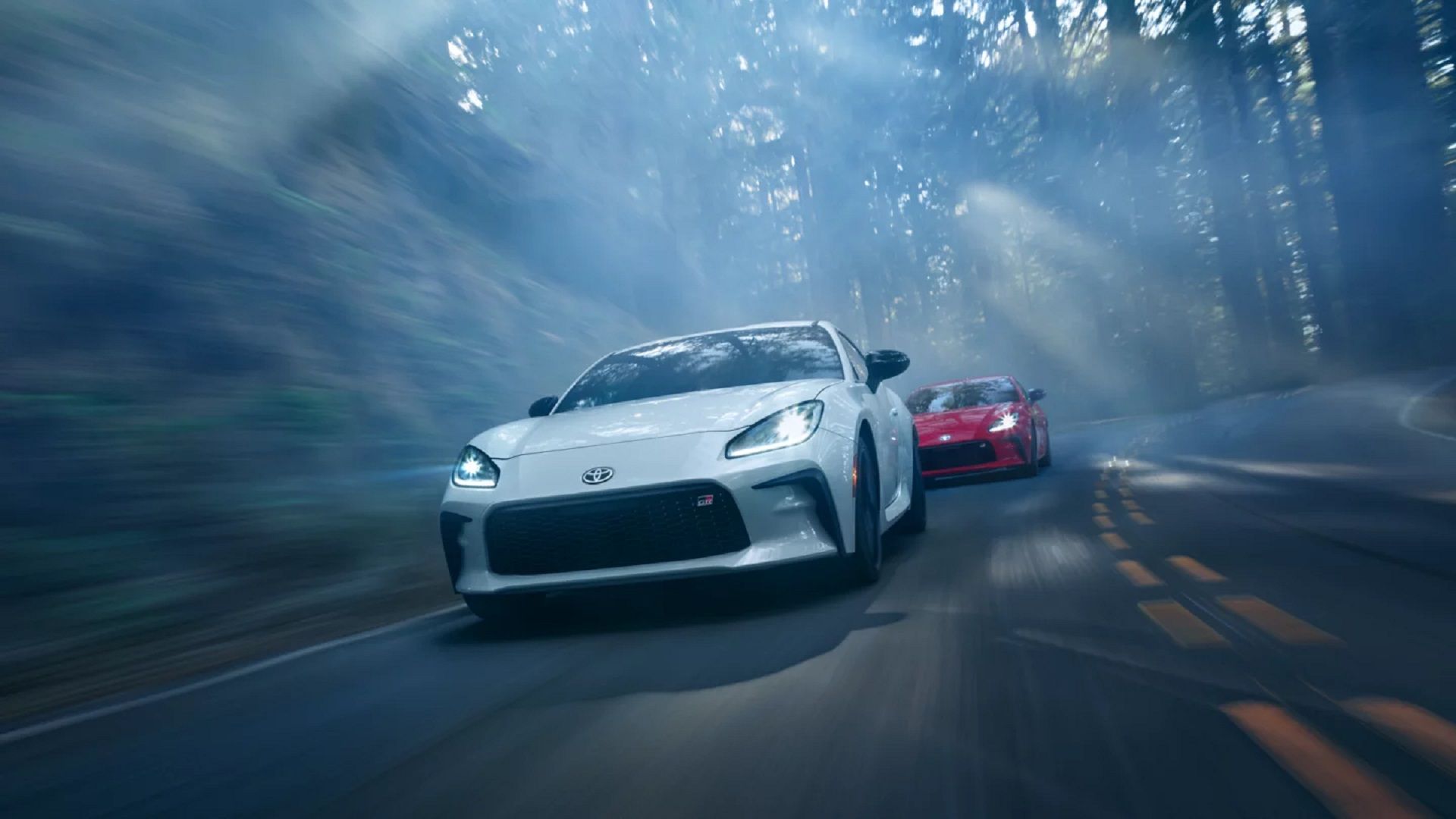 Two Toyota GR86s On The Move