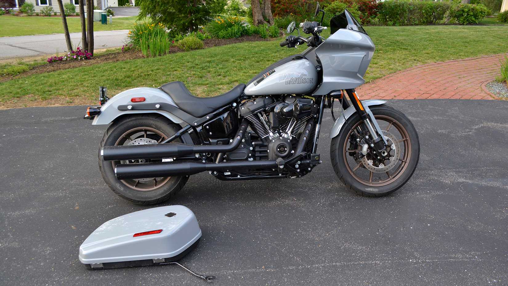 2024 Harley-Davidson Low Rider ST with a saddlebag removed
