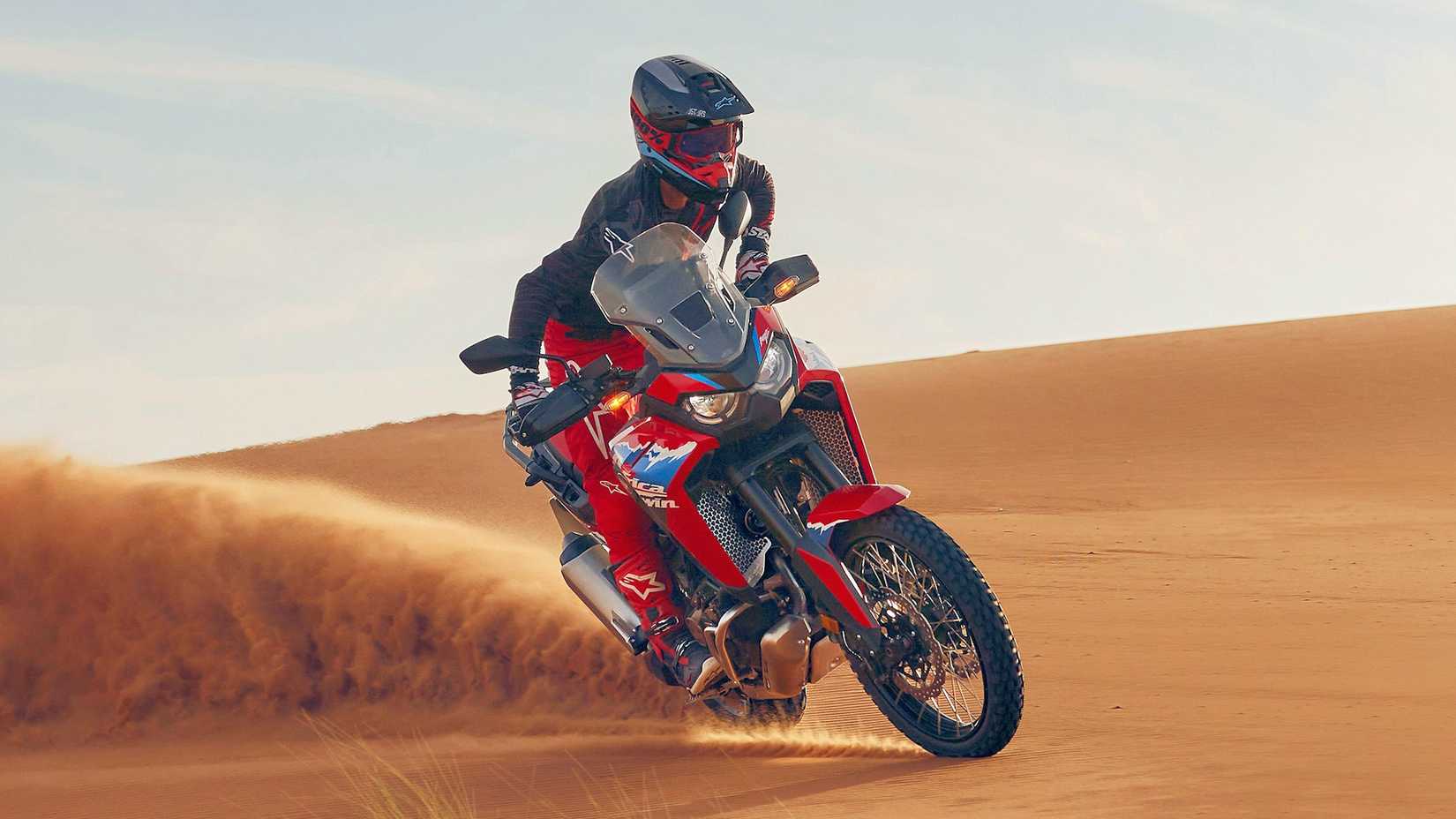 2024 Honda Africa Twin CRF1100L tearing up sand dunes