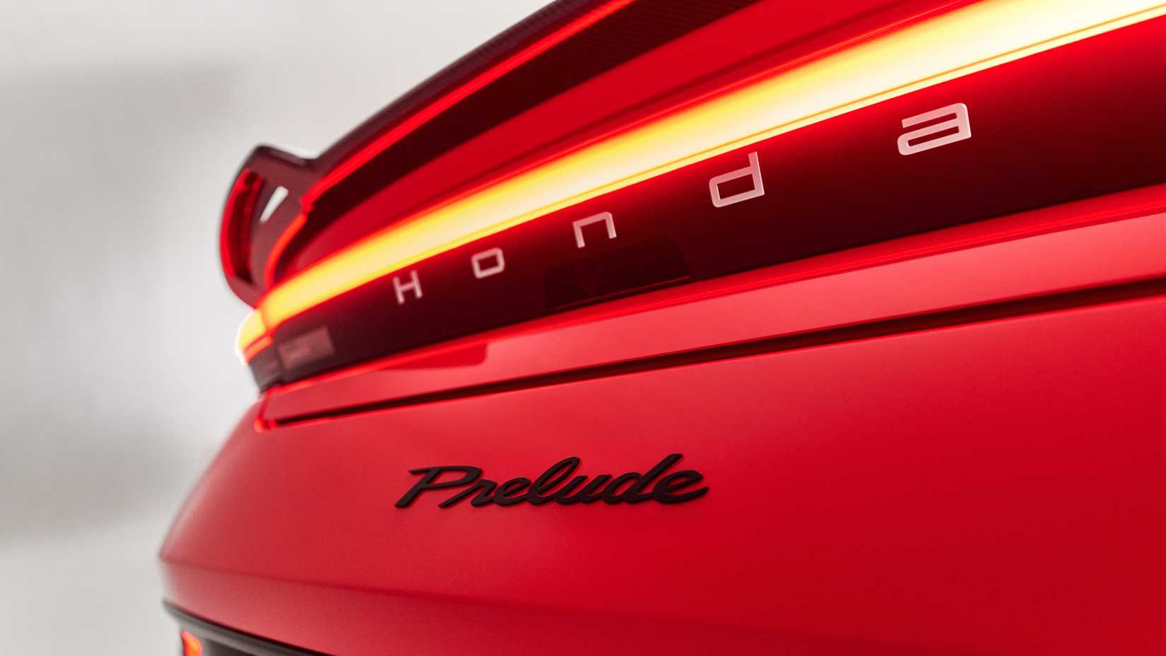 2024 Honda Prelude Concept In Red rear close-up of badging