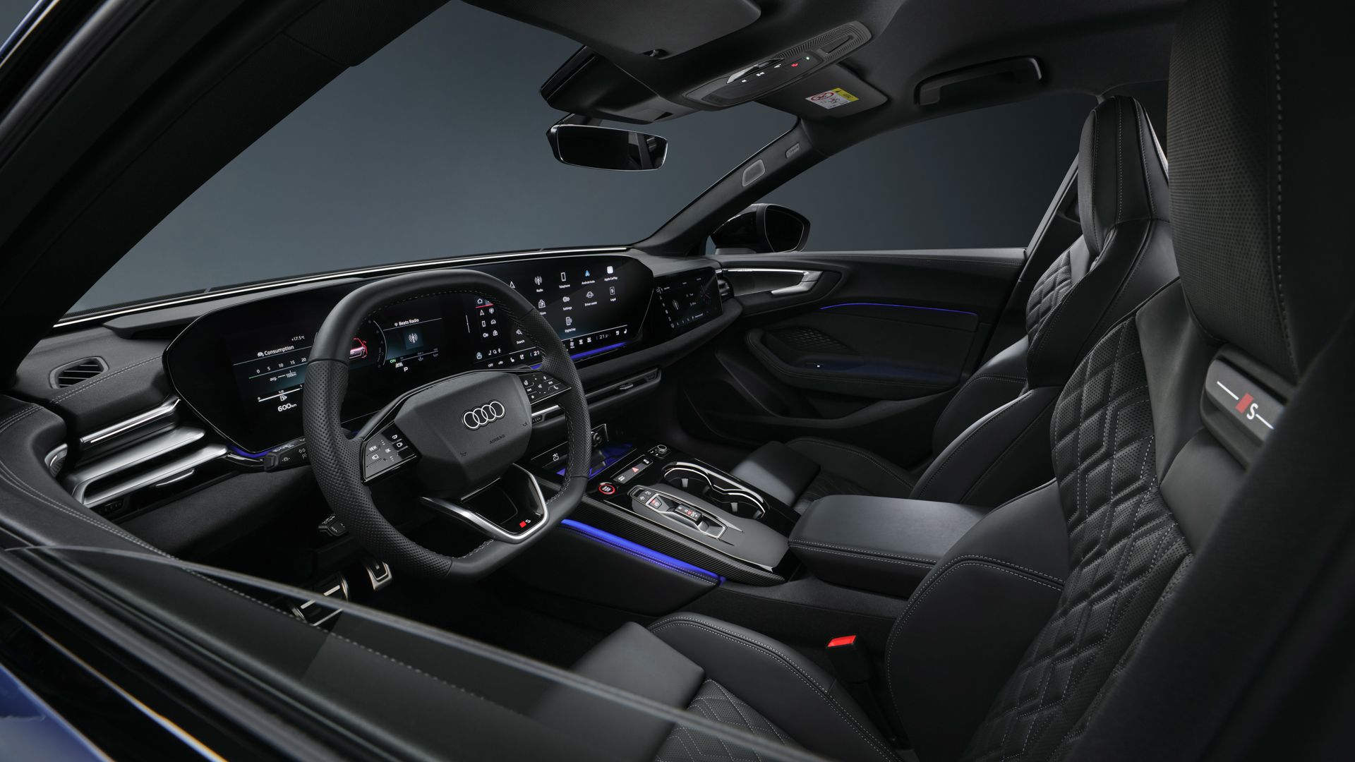 2025 Audi S5 Interior shot showing front cabin
