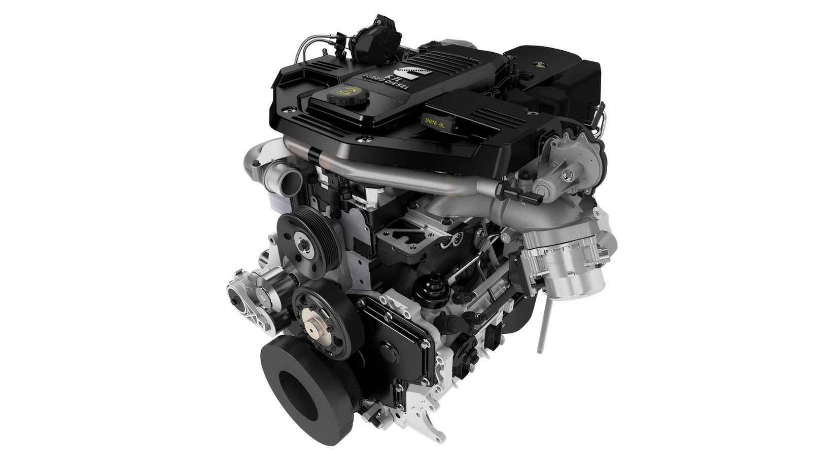 Motor Cummins turbo-diesel de seis cilindros em linha de 6,7 litros