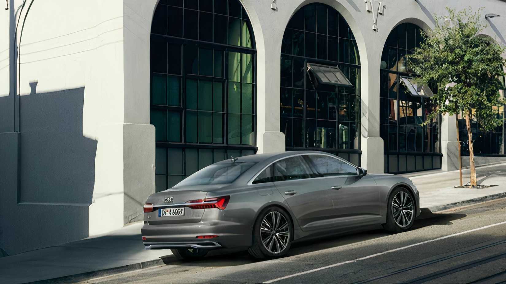 Rear 3/4 shot of a 2023 Audi A6