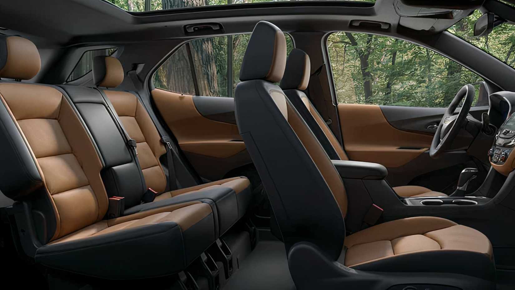 Foto do interior do Chevrolet Equinox 2019-2021 mostrando o layout dos assentos