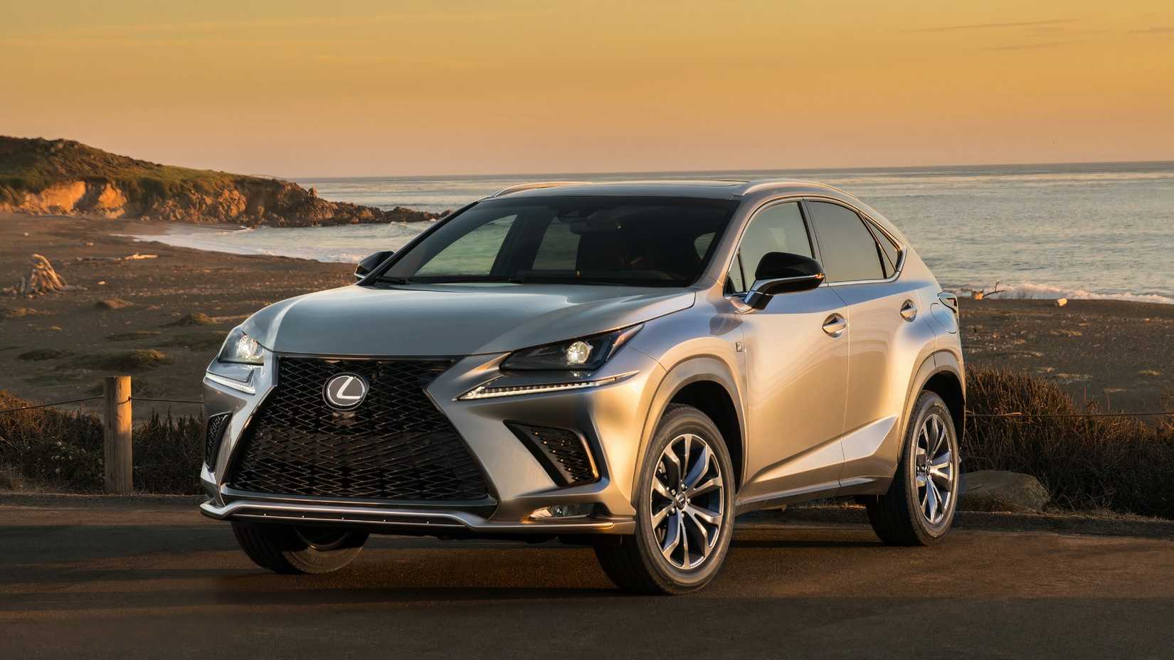 2021 Lexus NX 300 F-Sport parked near a water body