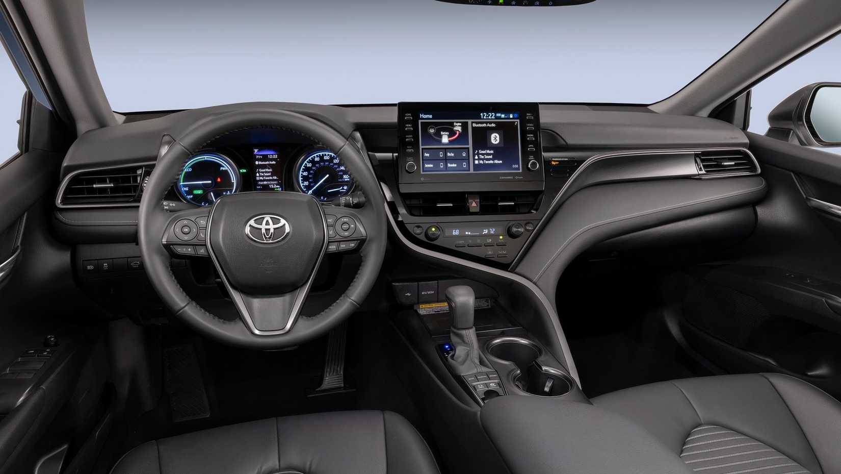An interior view of the cabin of a 2023 Toyota Camry