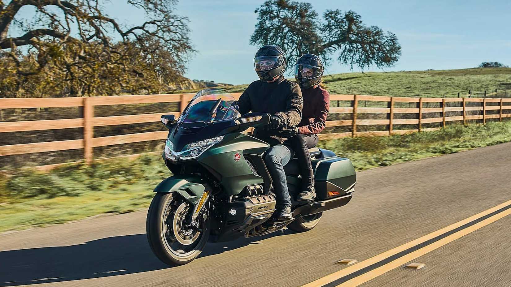 Honda Gold Wing two-up riding