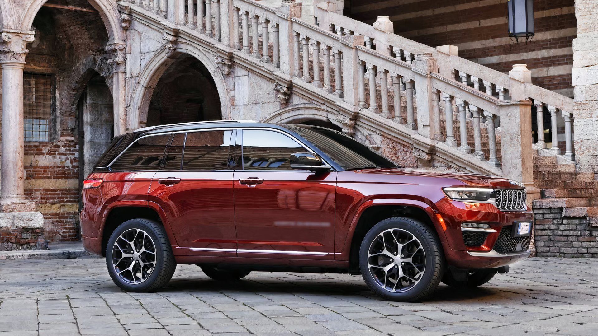2024 Jeep Grand Cherokee 4xe Hybrid Red Side Shot