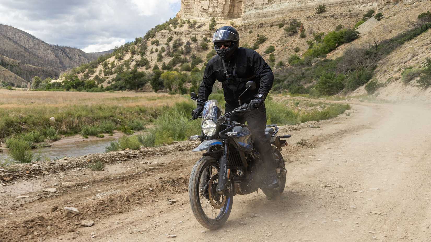 2024 Royal Enfield Himalayan 450 riding offroad trail