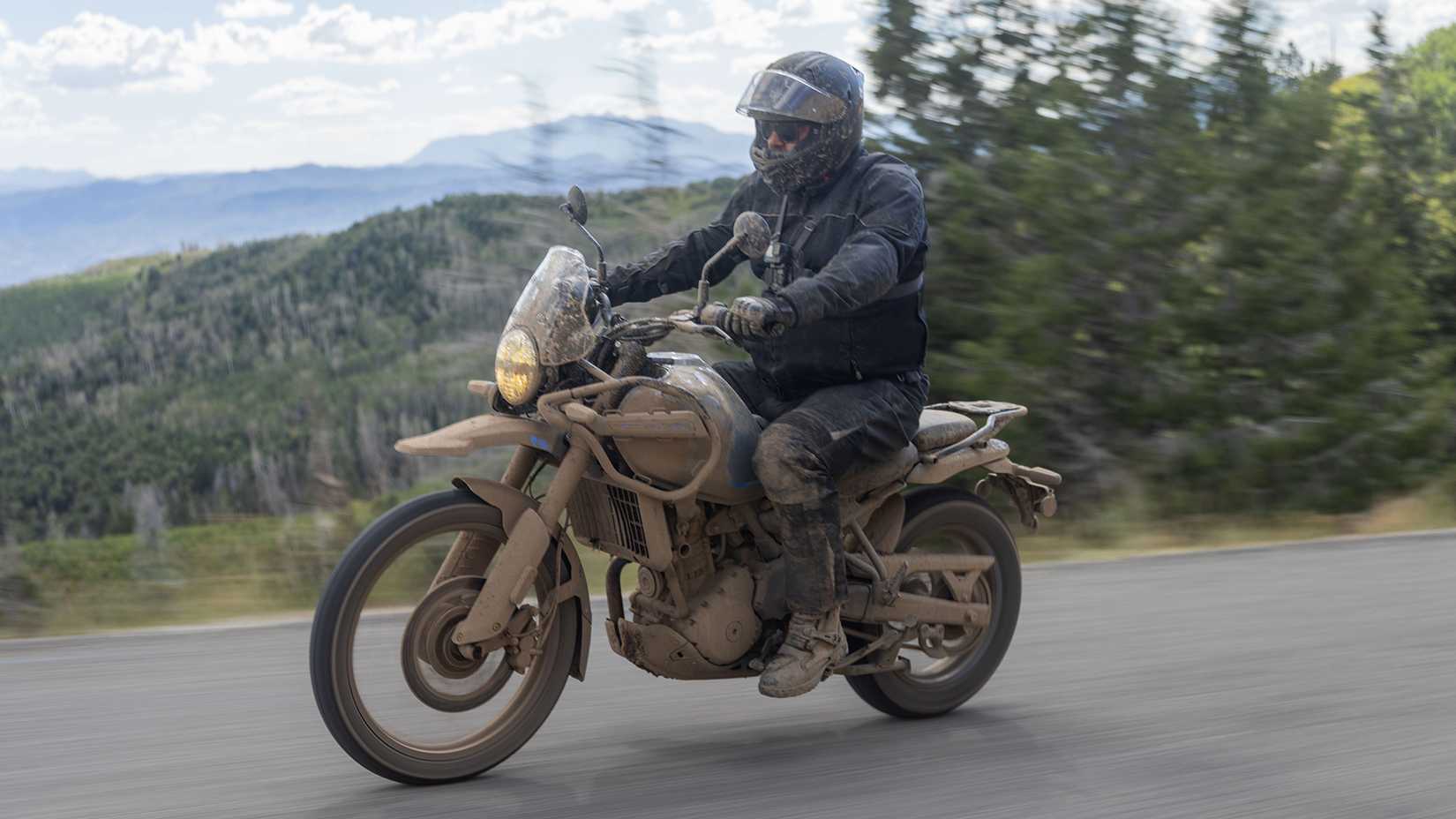 2025 Royal Enfield Himalayan 450 riding on highway