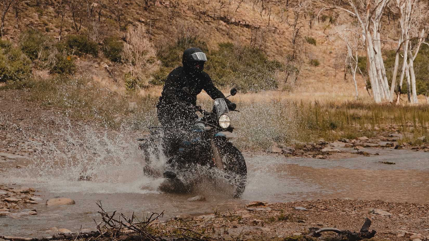 2024 Royal Enfield Himalayan 450 riding water crossing