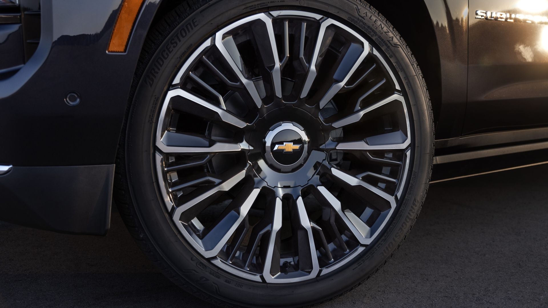 Close up of the wheels on the 2025 Chevrolet Suburban