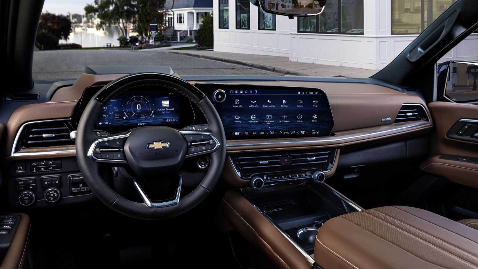 Foto do interior do painel do Chevrolet Suburban 2025