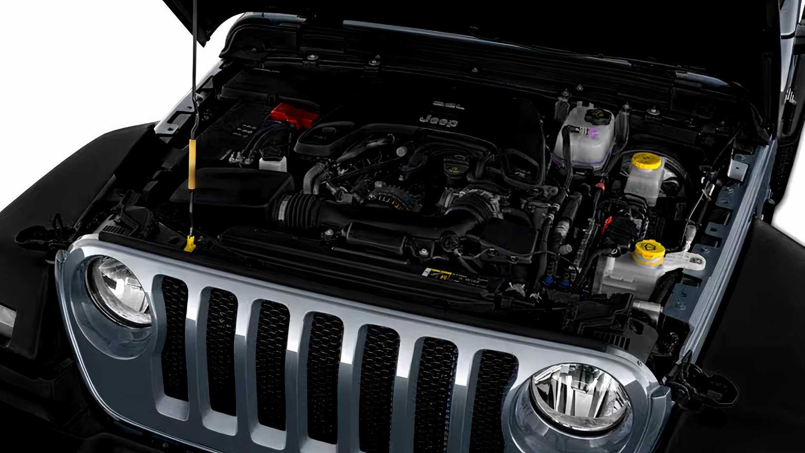 2024 Jeep Wrangler Sport engine bay Showing 3.6-Liter V-6