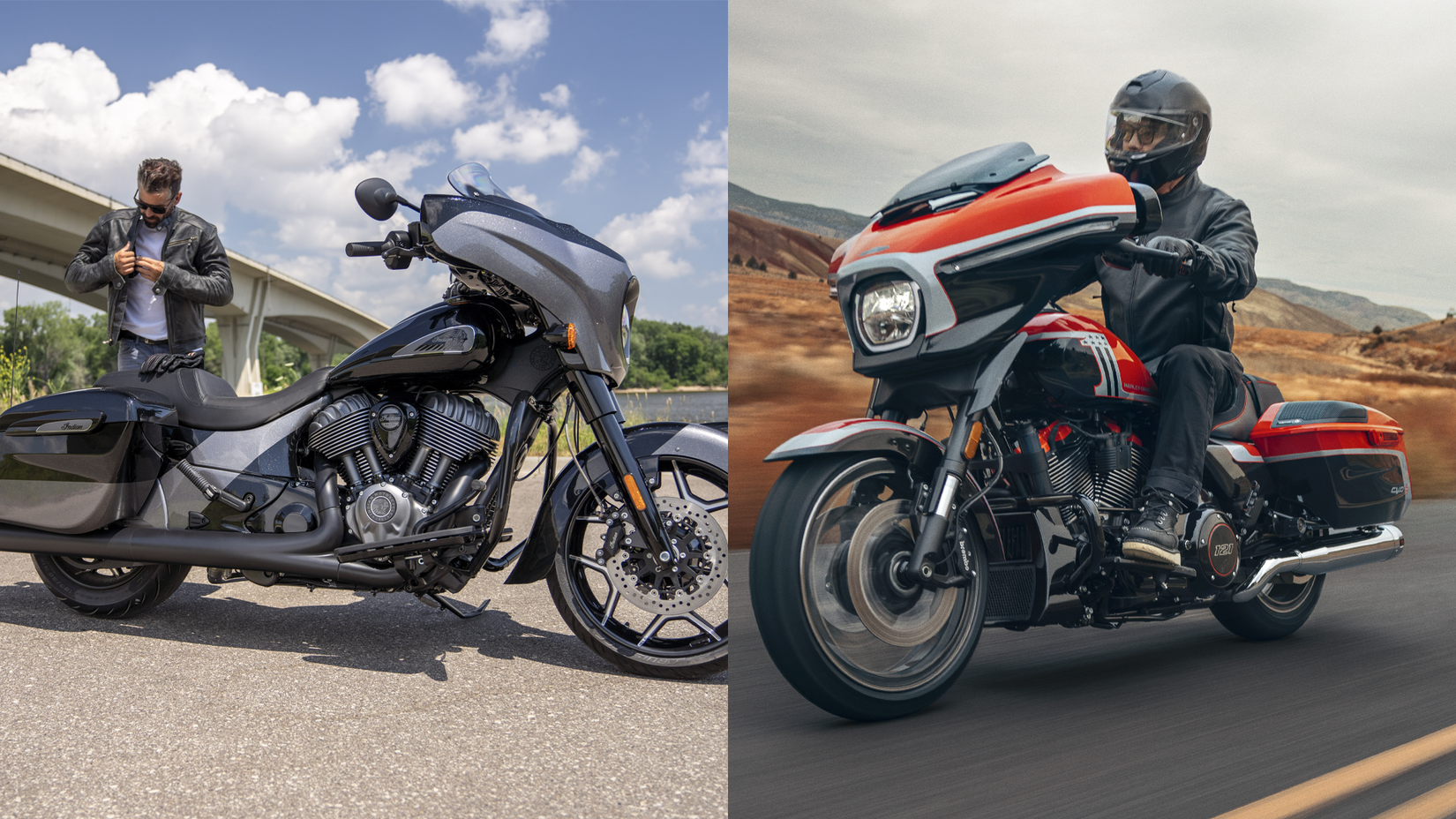 Indian Chieftain Elite contre Harley-Davidson CVO Street Glide