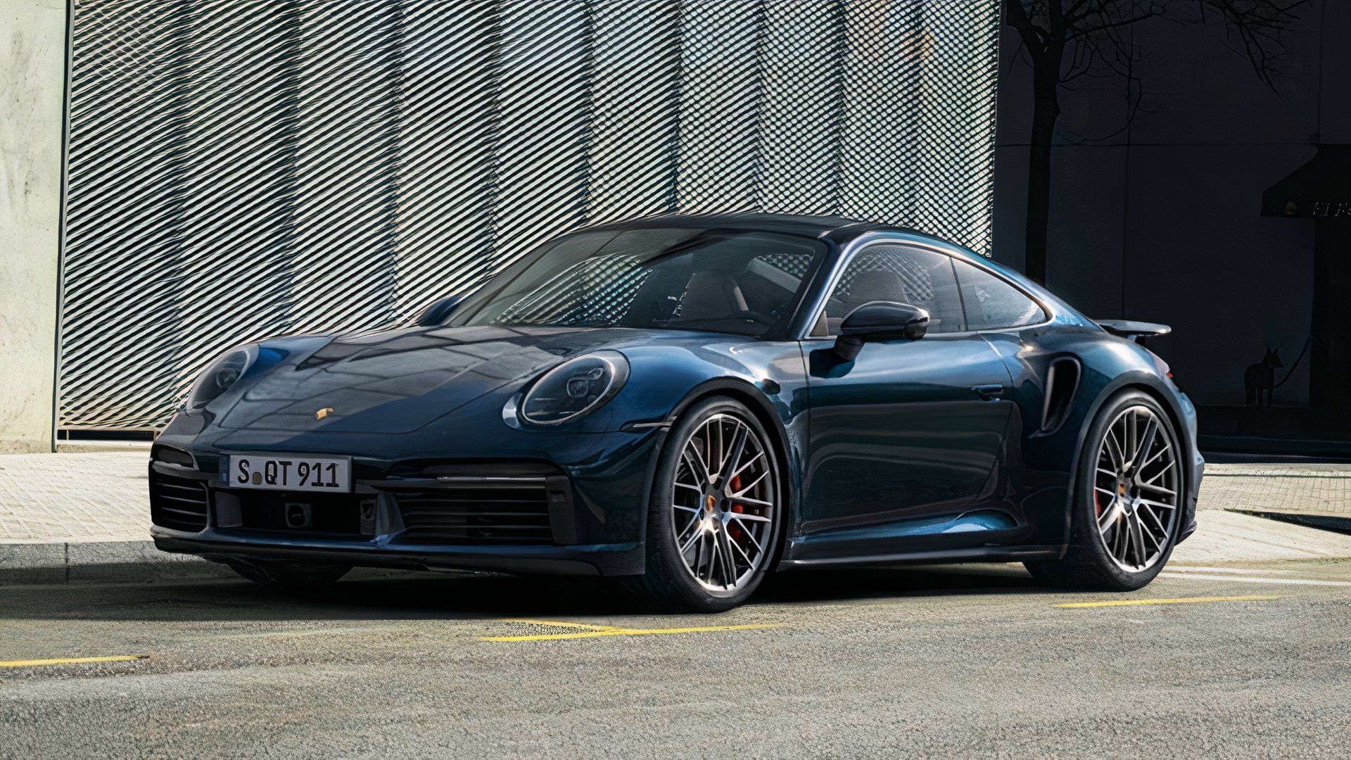 3/4 side view of 2025 Porsche 911 Turbo S