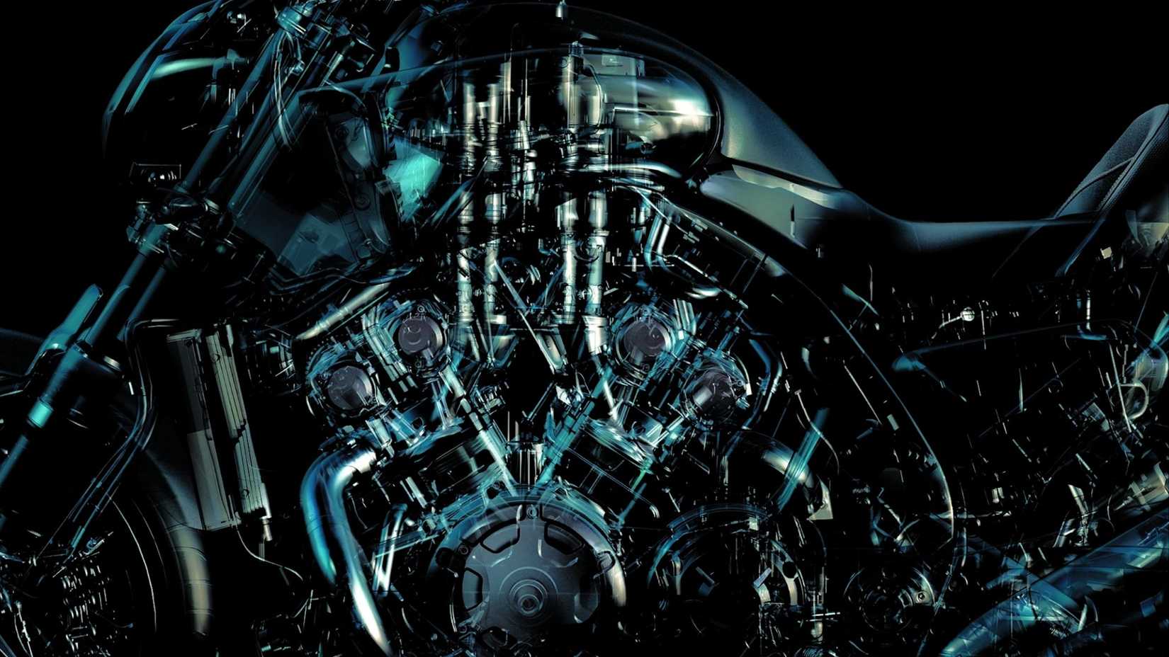 2012 V-MAX engine cutaway