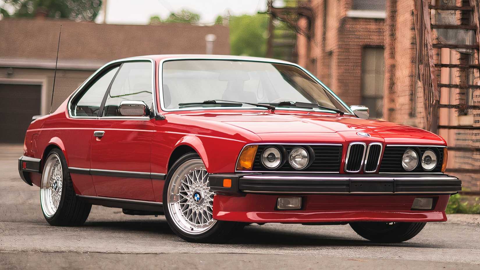 1985 BMW 635CSi front 3/4 shot parked