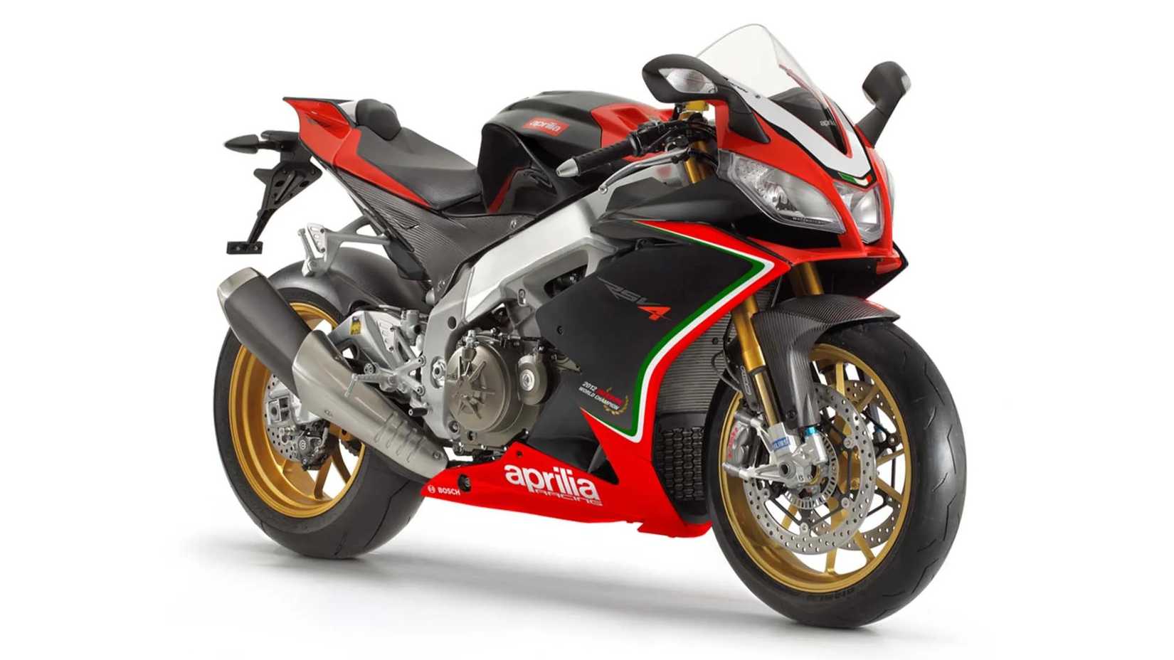 Foto de estúdio de fábrica da Aprilia RSV4 2013