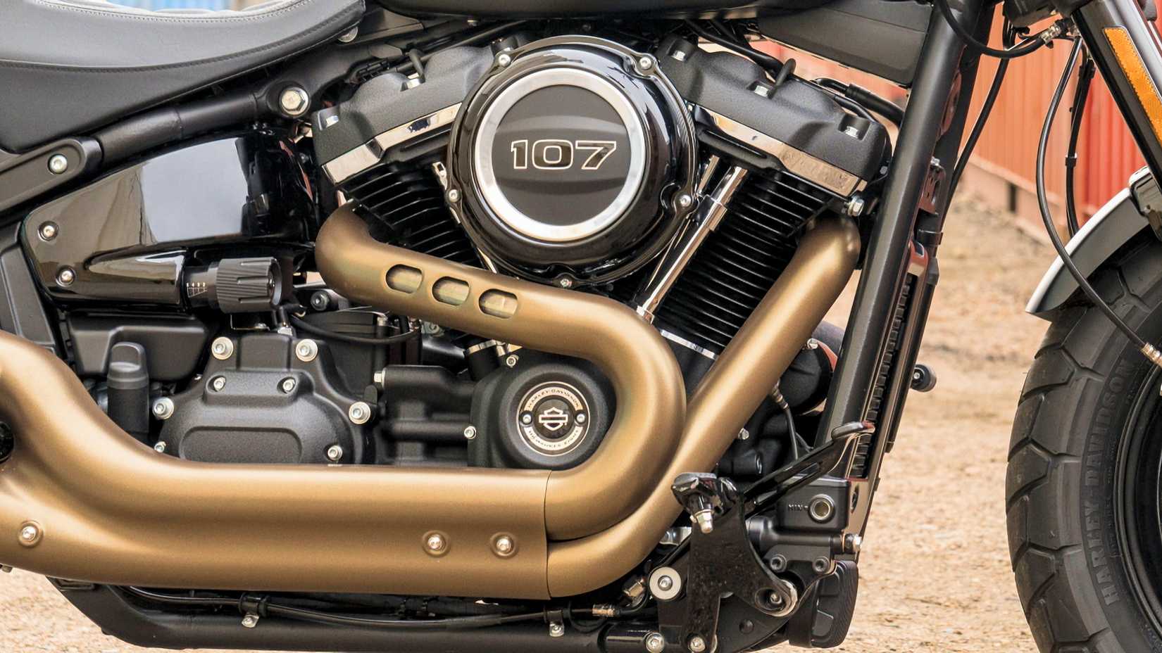 2019 Harley-Davidson Fat Bob engine close-up detail