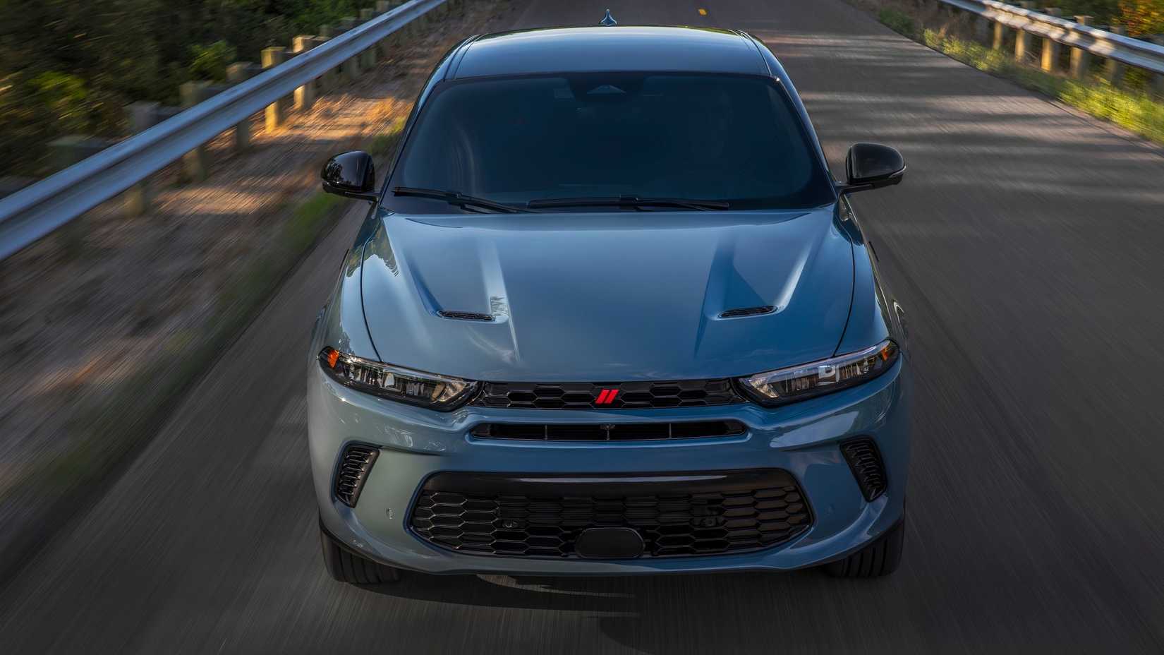 A front profile view of the 2024 Dodge Hornet GT