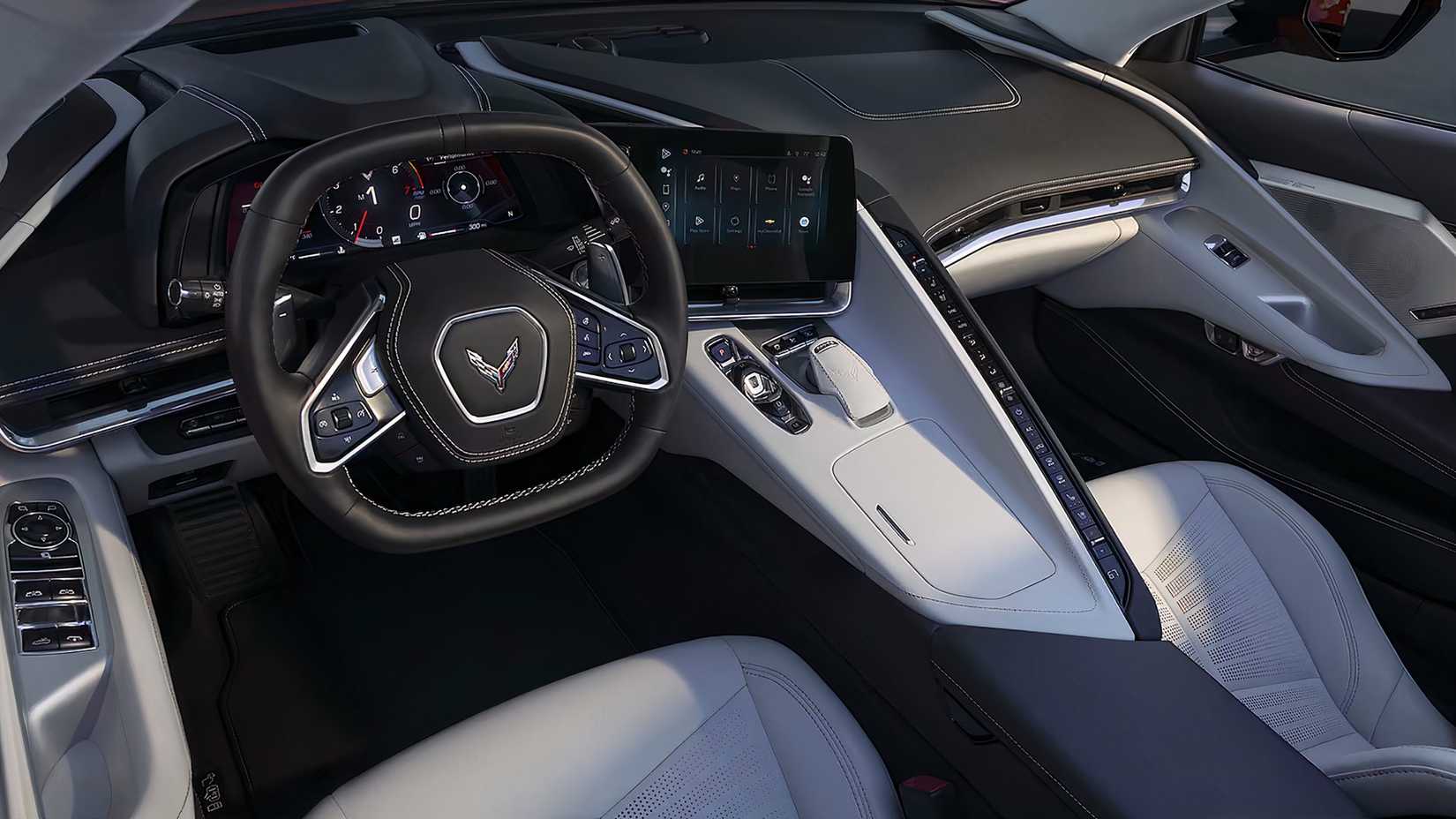 The updated infotainment of a 2024 Chevrolet Corvette Stingray