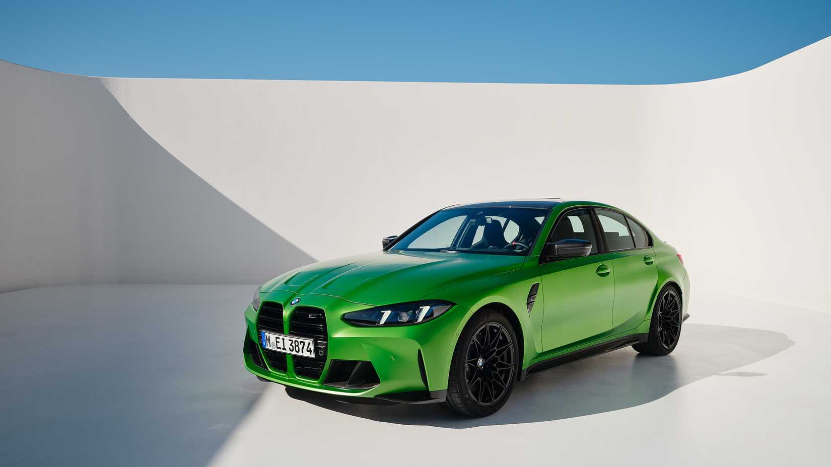 Front 3/4 shot of a 2025 BMW M3