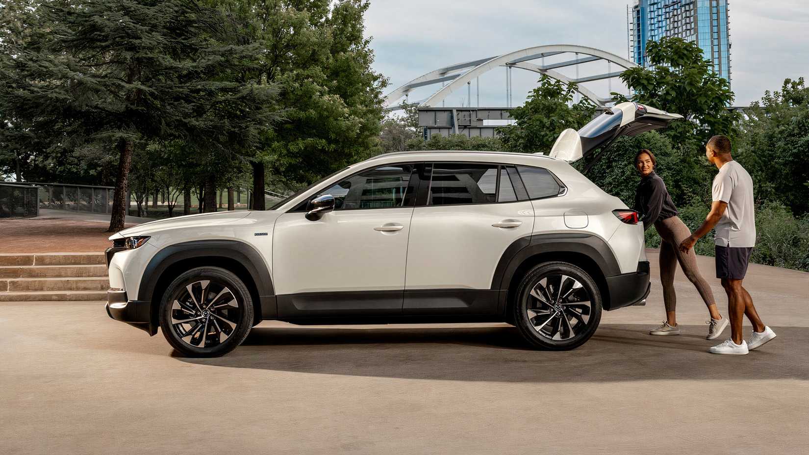 2025 Mazda CX-50 Hybrid Side Shot In White Finish