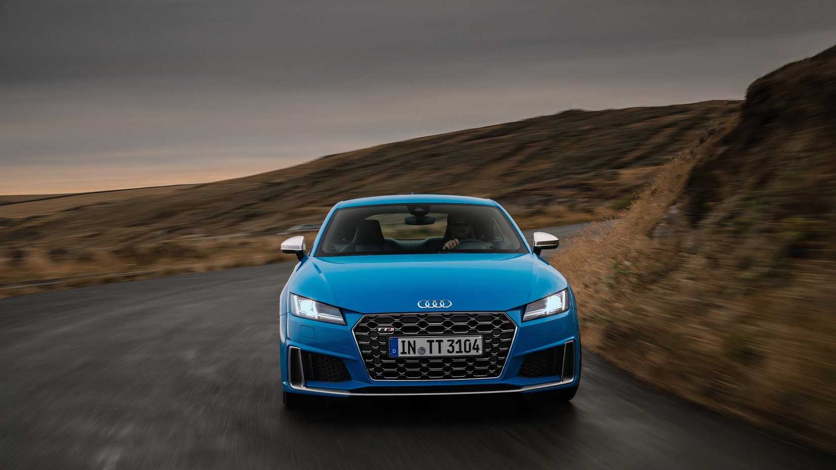 An action shot of the 2023 Audi TT