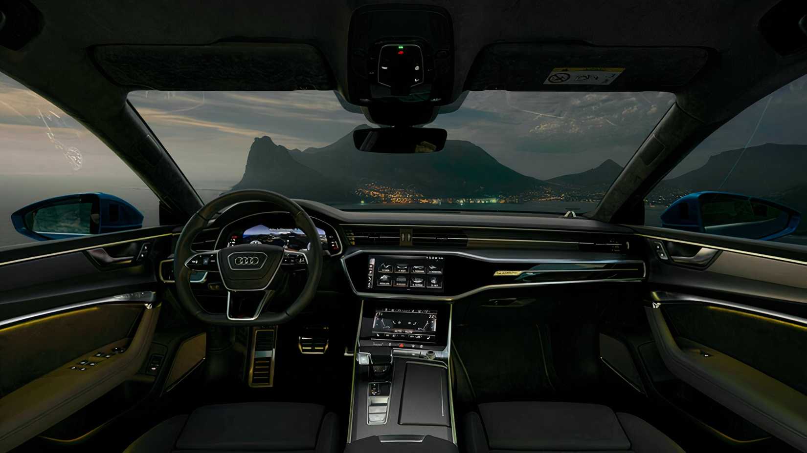Audi A7 Interior shot showing dash