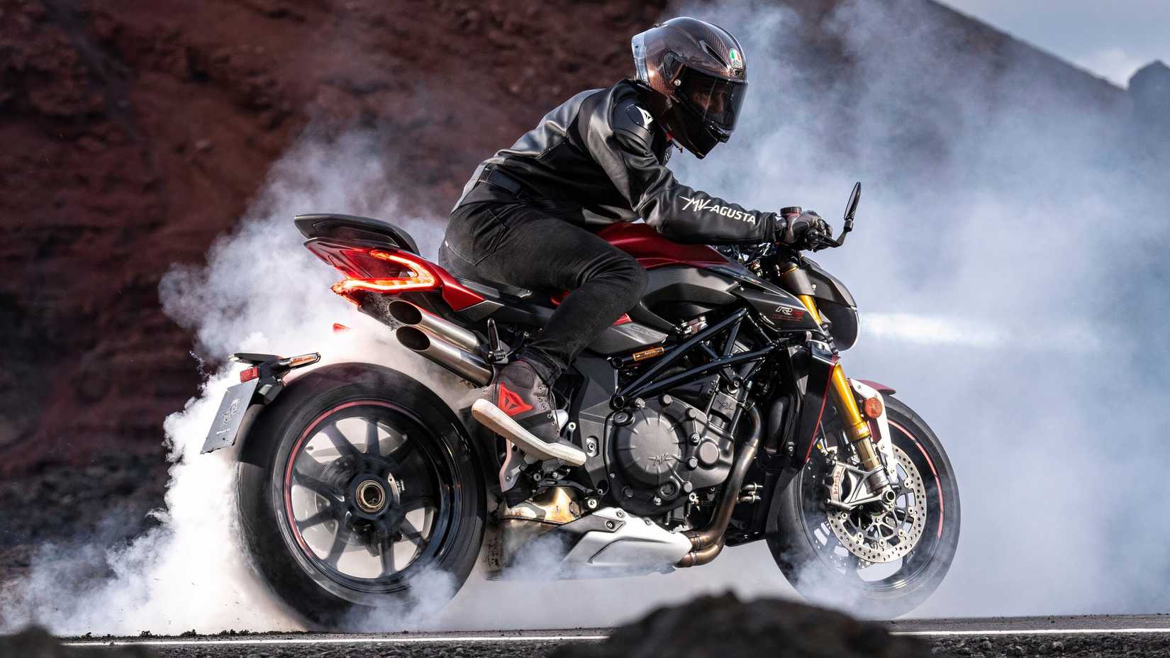 MV Agusta Brutale 1000 RR burnout hd wallpaper