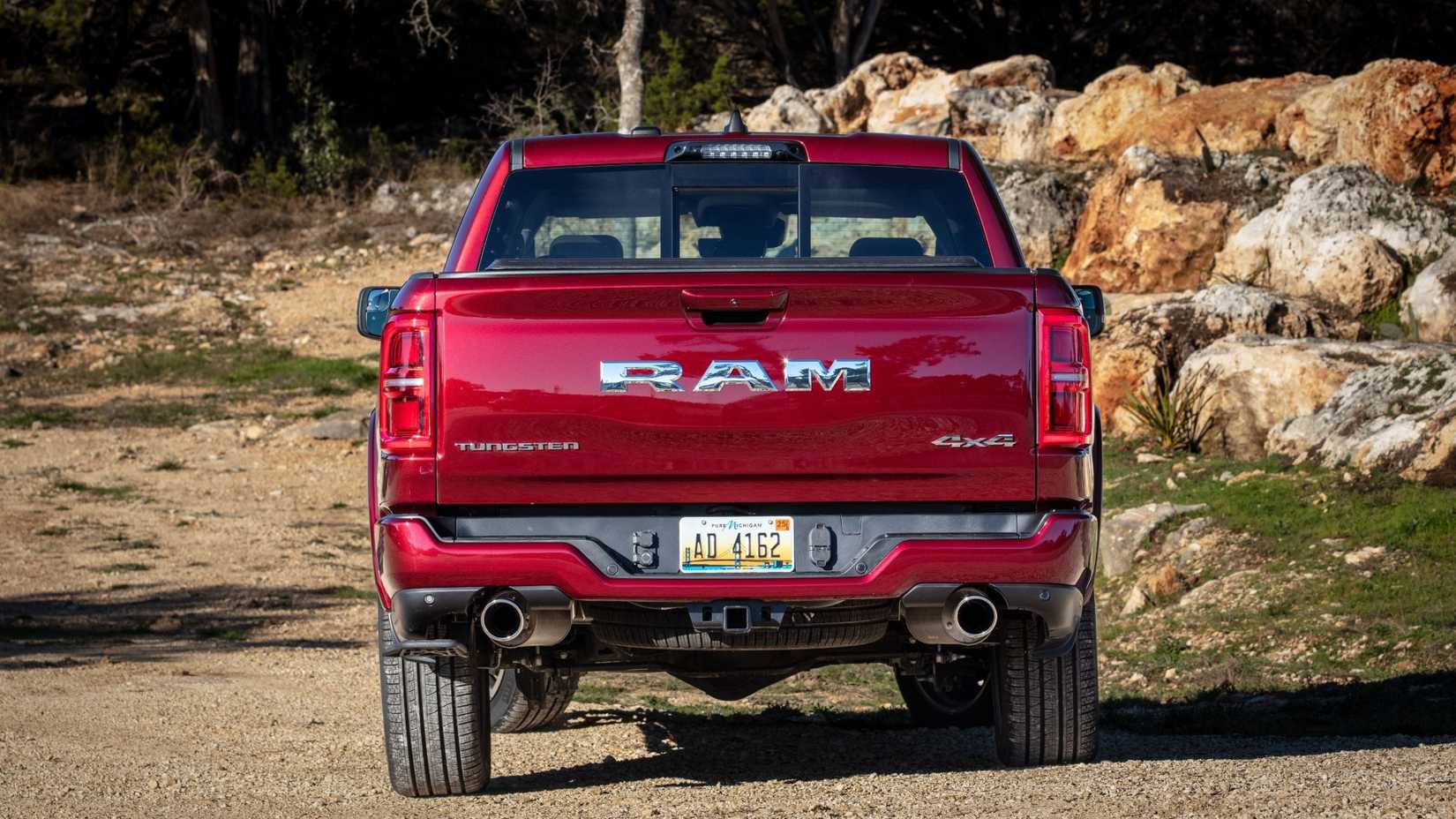 Rear shot of the 2025 Ram 1500 Tungsten