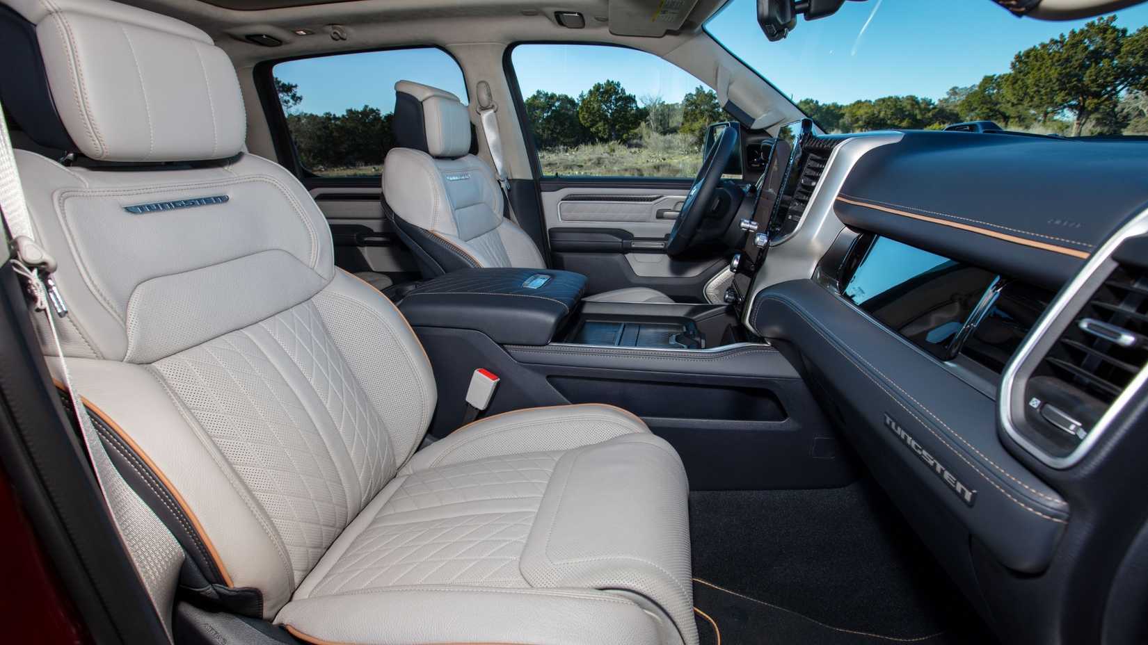 Interior shot of the 2025 Ram 1500 Tungsten