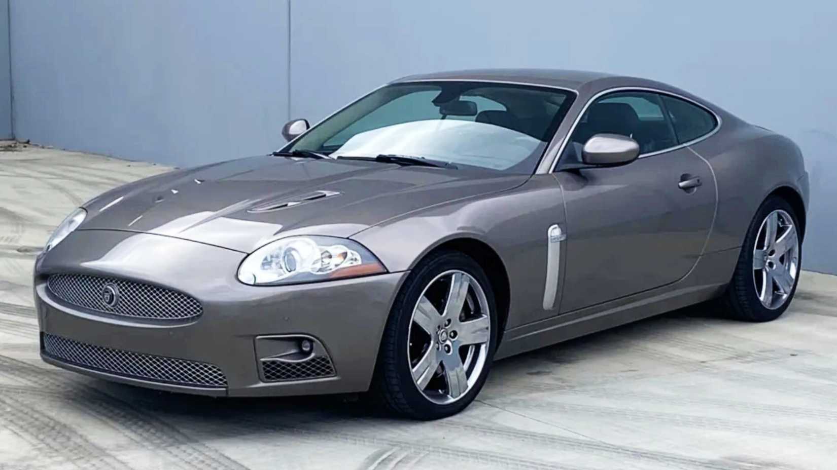 Front 3/4 shot of a 2009 Jaguar XKR Coupe parked