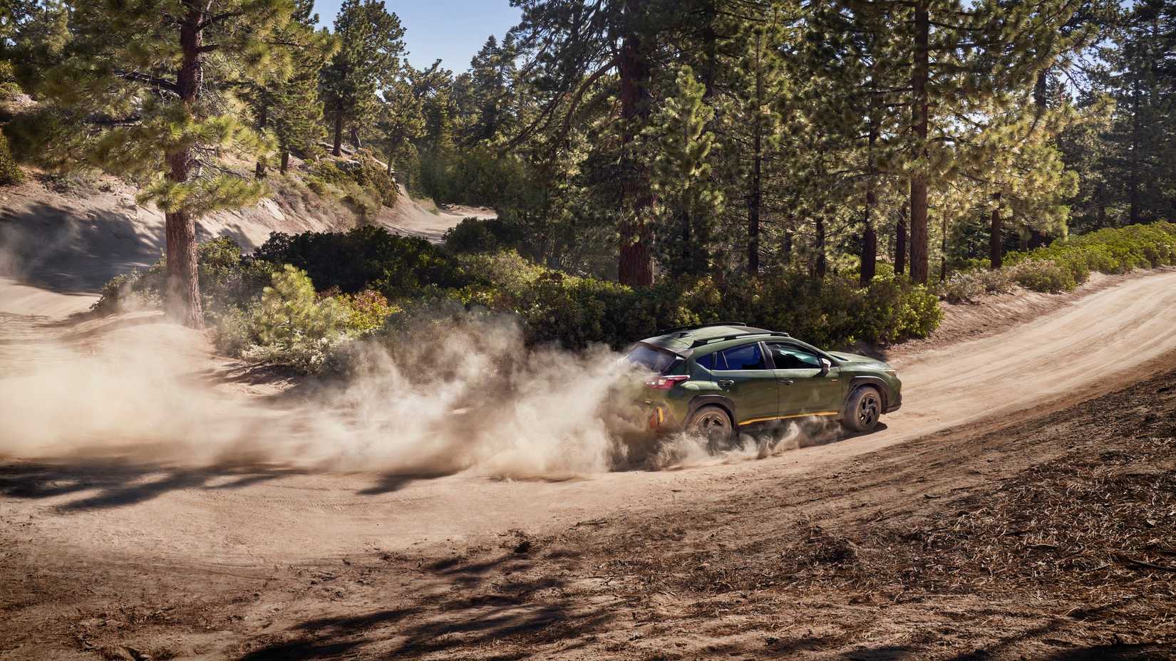 2024 Subaru Crosstrek rear 3/4 action shot