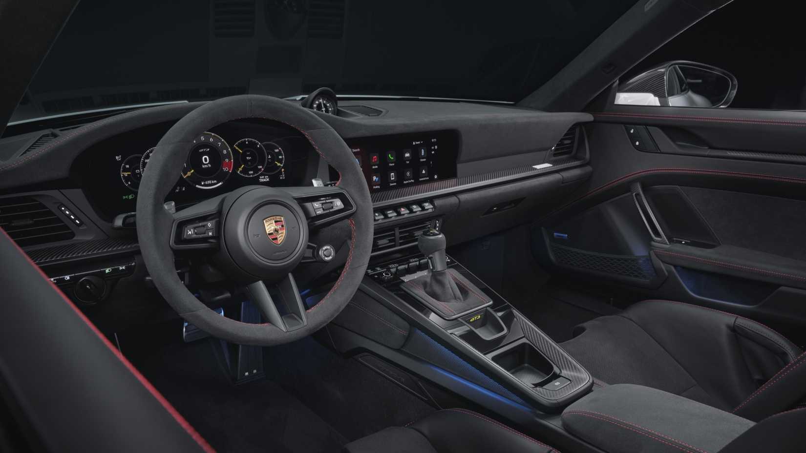 Interior shot of the 2025 Porsche 911 GT3