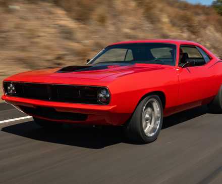 on the road with a RestoMods RM28 1970 Hemi 'Cuda