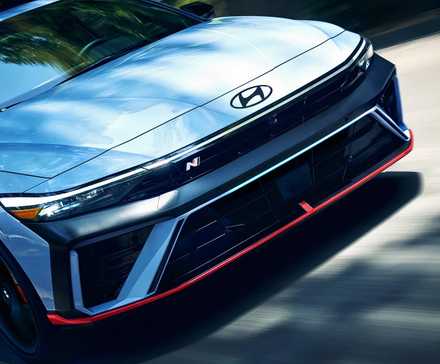 Action shot of a 2025 Hyundai Elantra N