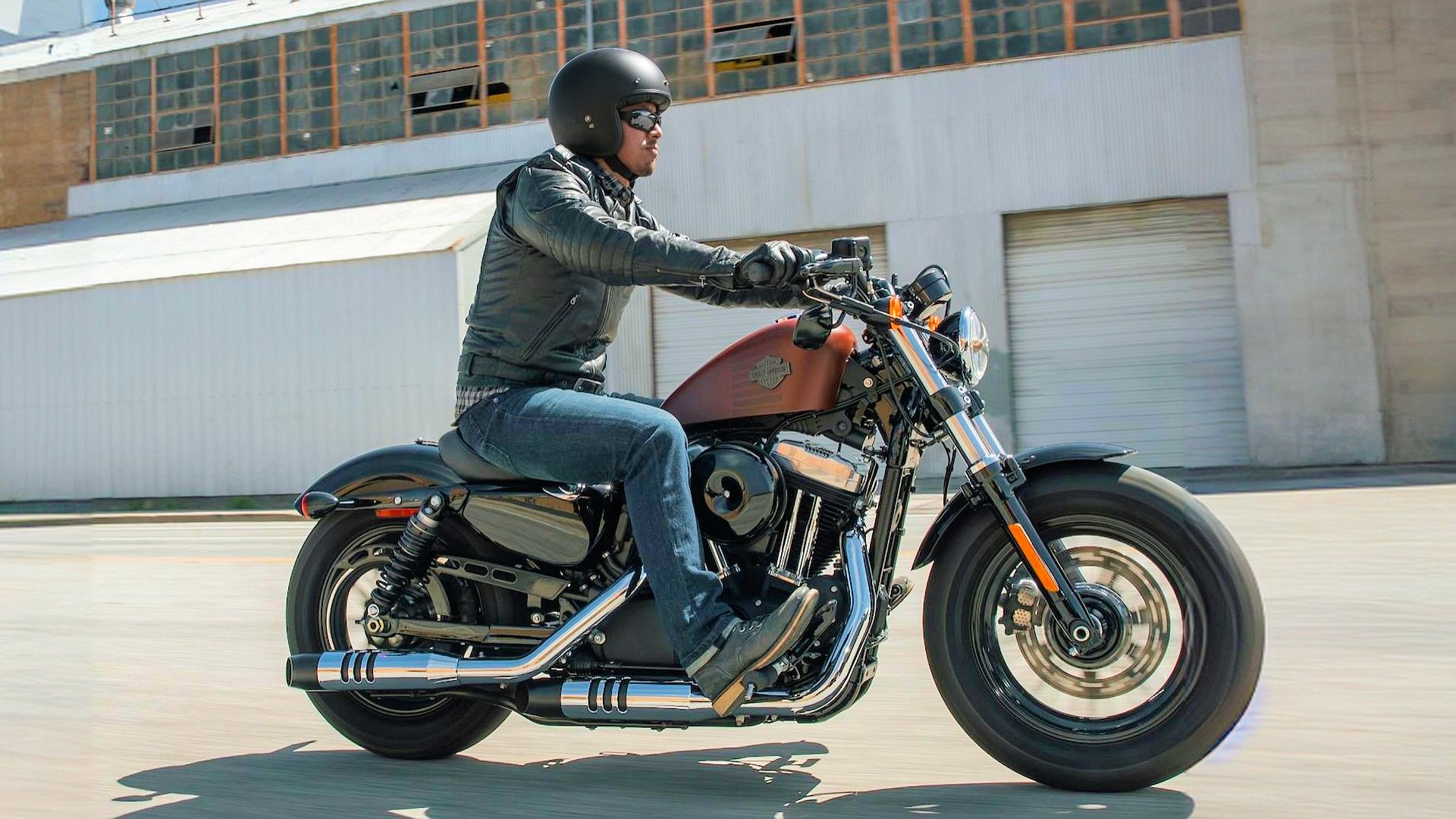 Rider on a 2018 Harley-Davidson Forty-Eight