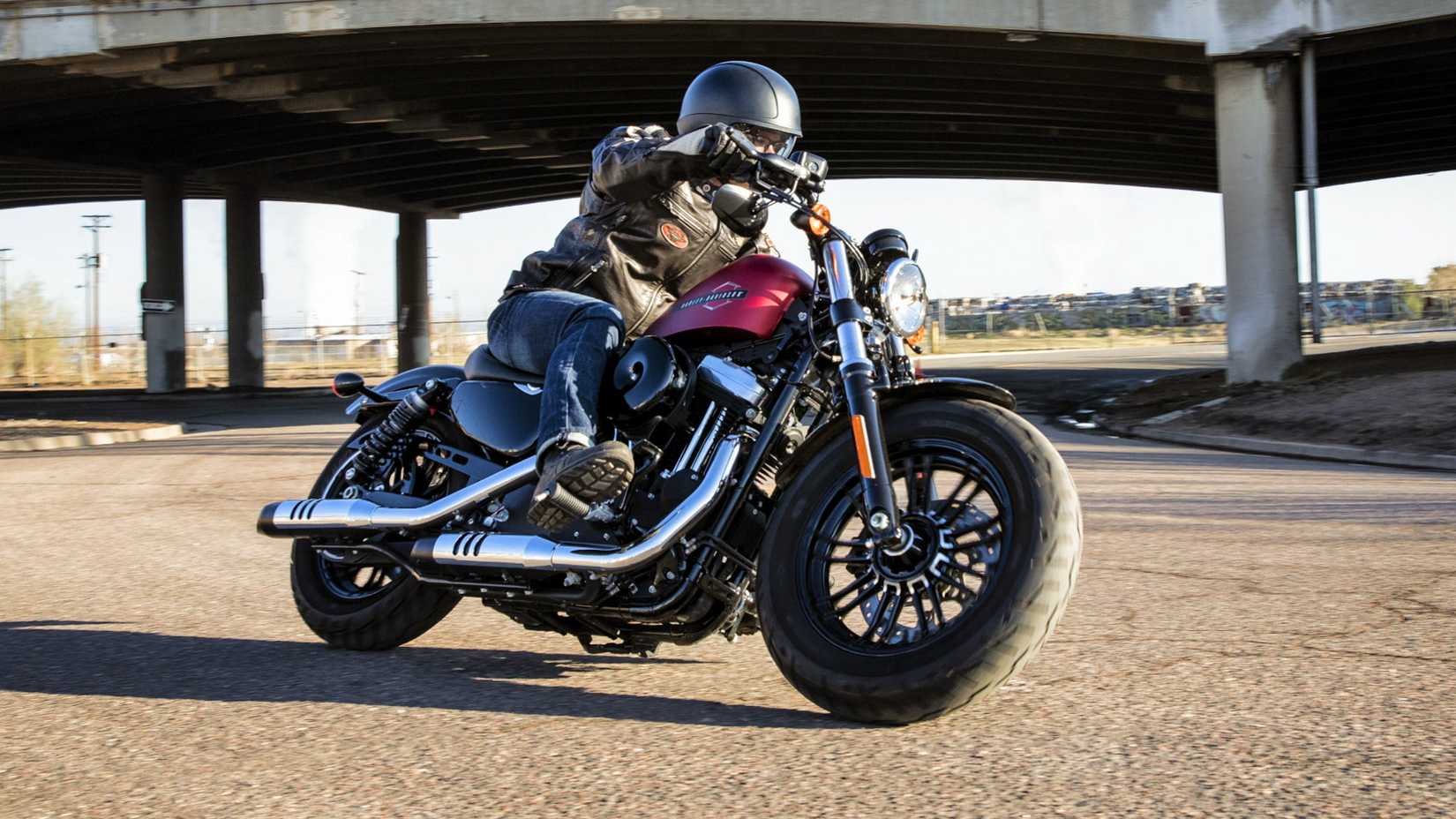 Rider on a 2019 Harley-Davidson Forty-Eight