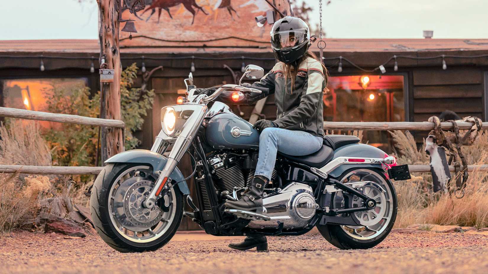 Rider sitting on a 2024 Harley-Davidson Fat Boy 114
