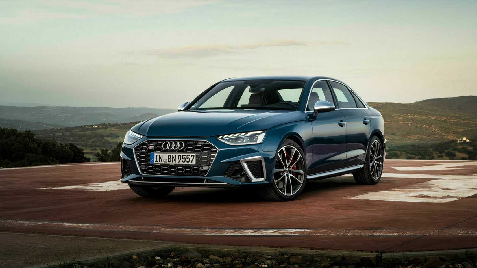 Audi S4 , front quarter view, blue
